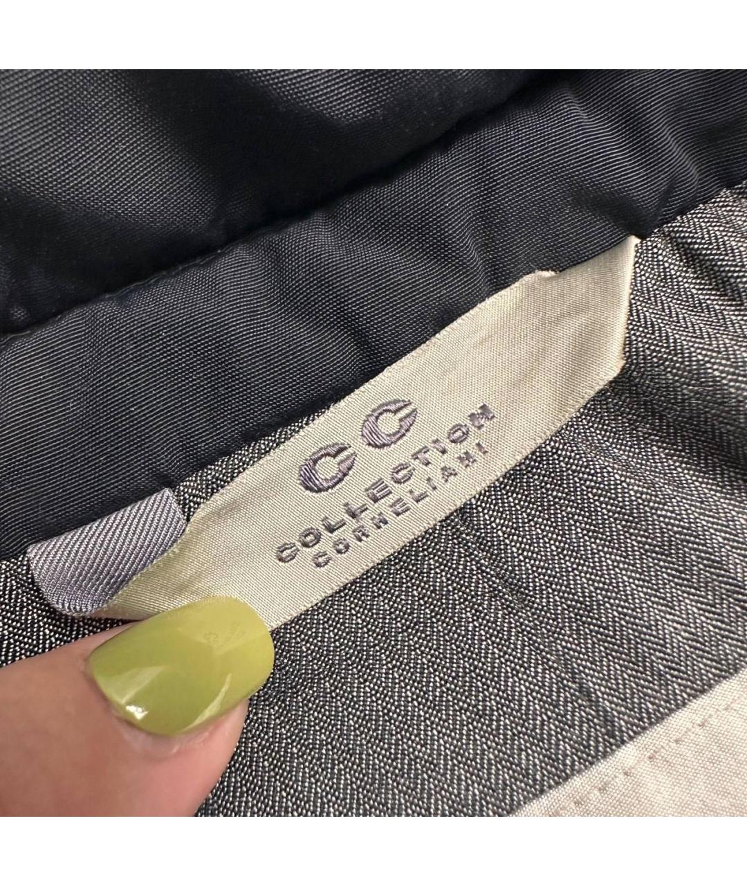 CORNELIANI Темно-синий шерстяной тренч / плащ, фото 3