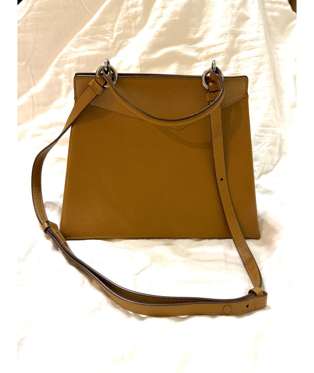 MAISON MARGIELA Бежевая кожаная сумка через плечо, фото 3