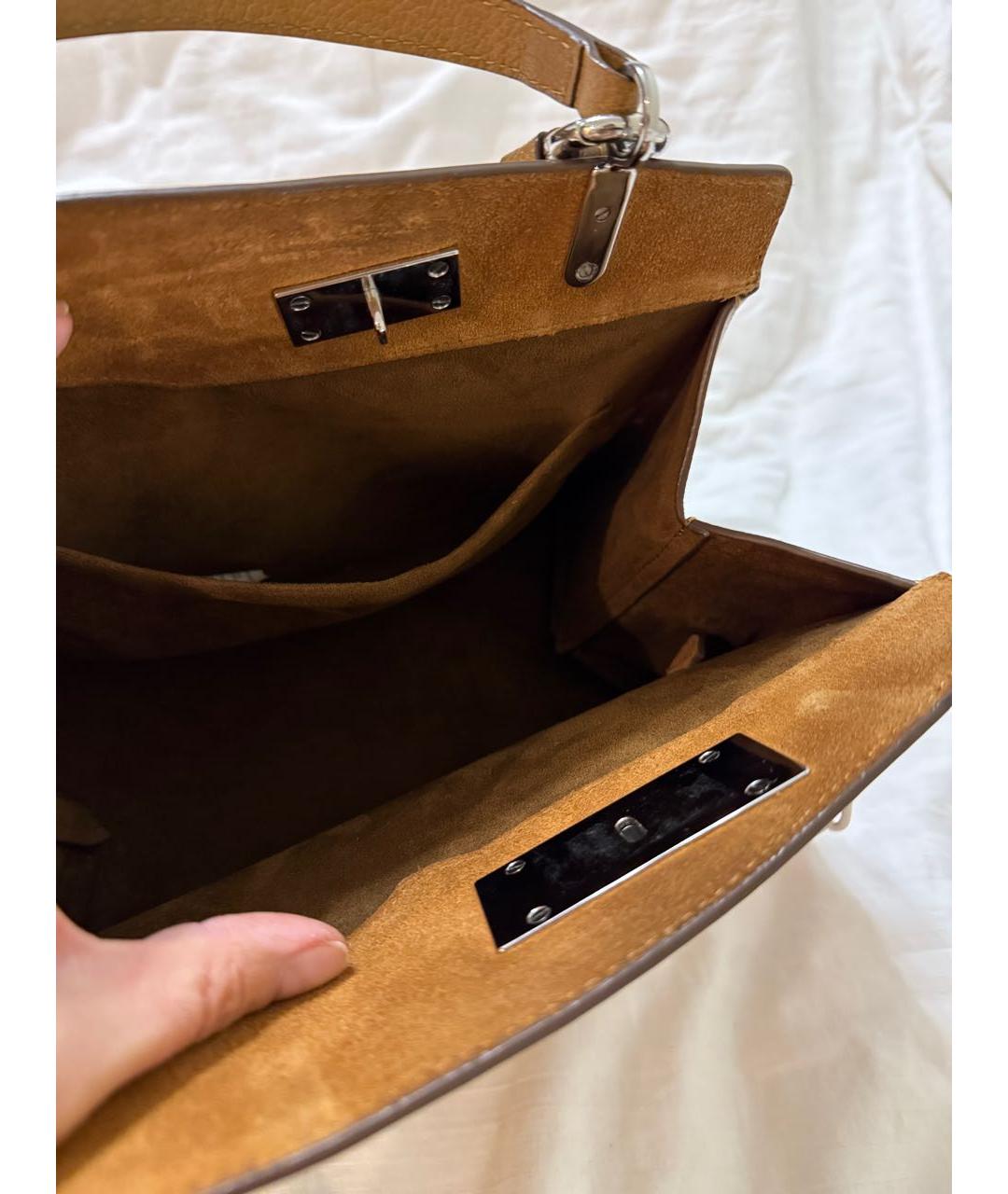 MAISON MARGIELA Бежевая кожаная сумка через плечо, фото 7