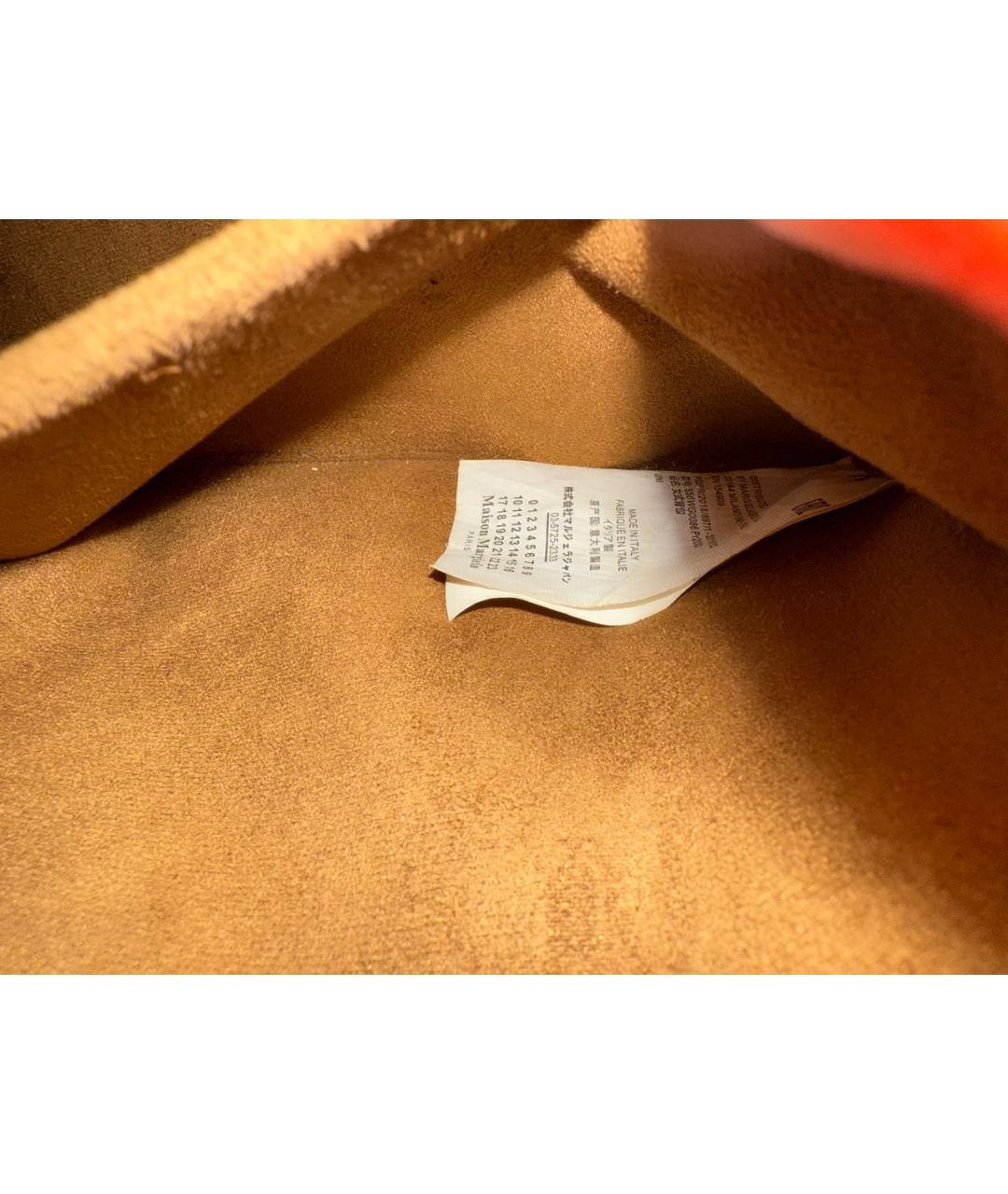 MAISON MARGIELA Бежевая кожаная сумка через плечо, фото 5