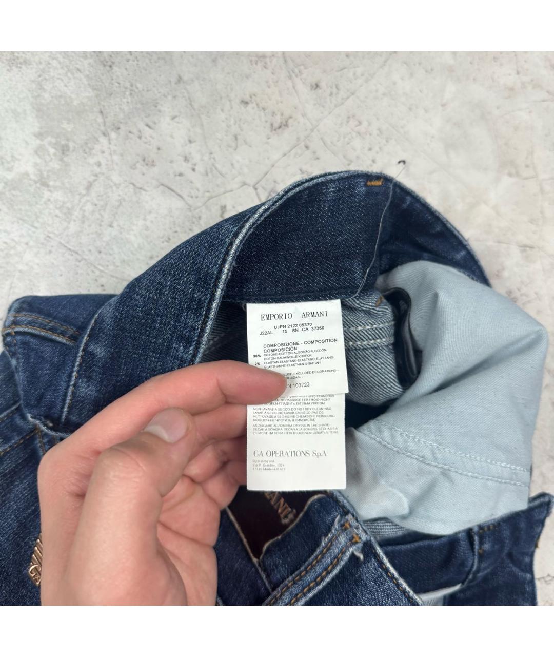 EMPORIO ARMANI Синие джинсы, фото 4