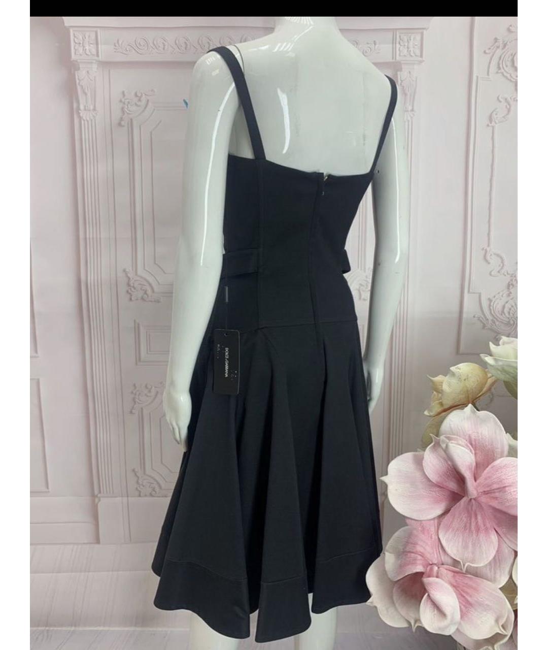 DOLCE&GABBANA Черное хлопковое платье, фото 6