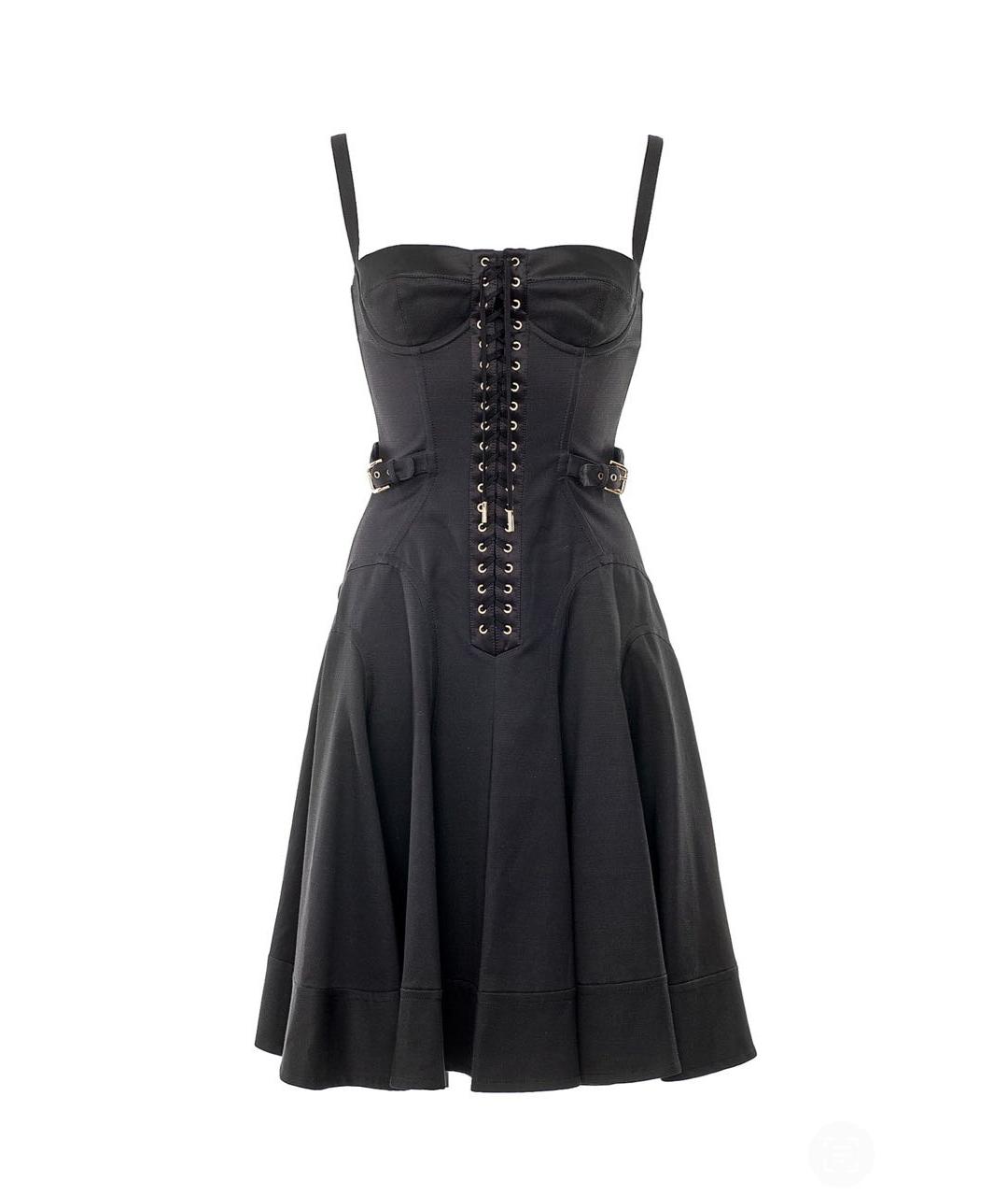 DOLCE&GABBANA Черное хлопковое платье, фото 1