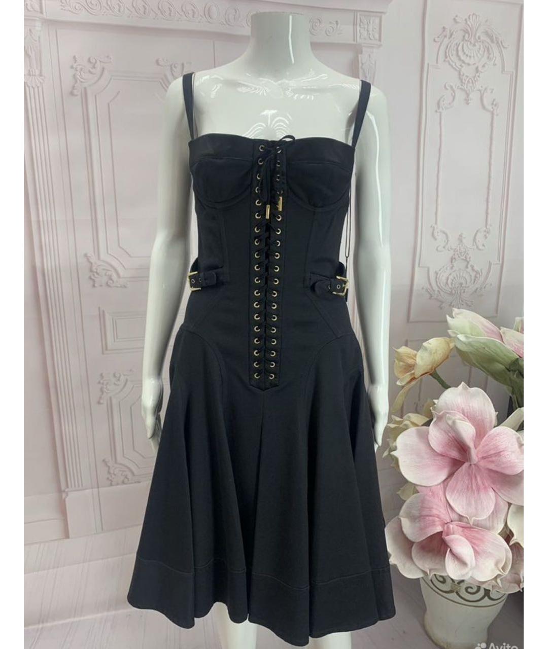 DOLCE&GABBANA Черное хлопковое платье, фото 5