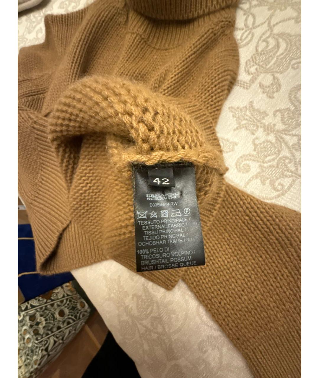 ERMANNO SCERVINO Коричневый джемпер / свитер, фото 3