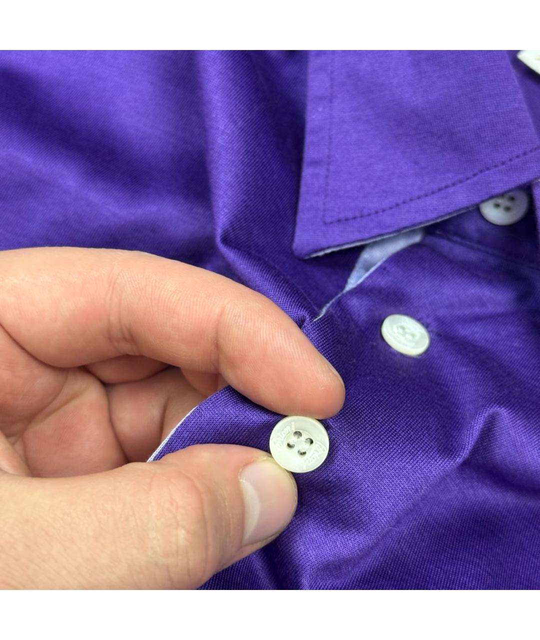 BRIONI Фиолетовое поло с коротким рукавом, фото 2