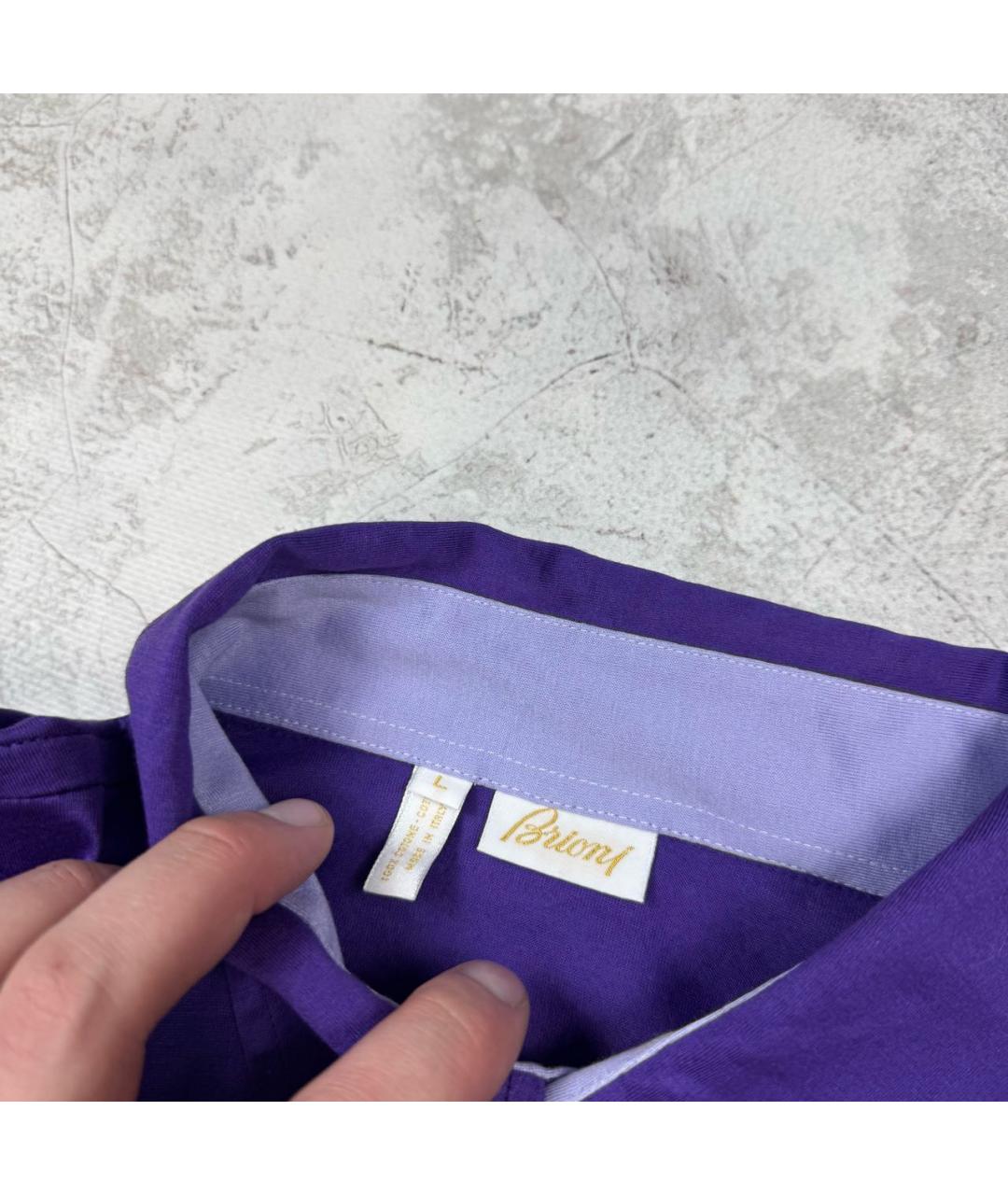 BRIONI Фиолетовое поло с коротким рукавом, фото 3