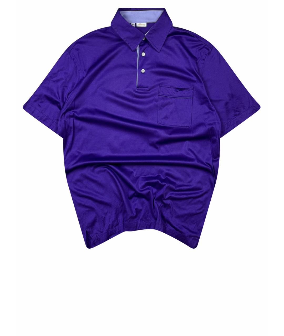 BRIONI Фиолетовое поло с коротким рукавом, фото 1