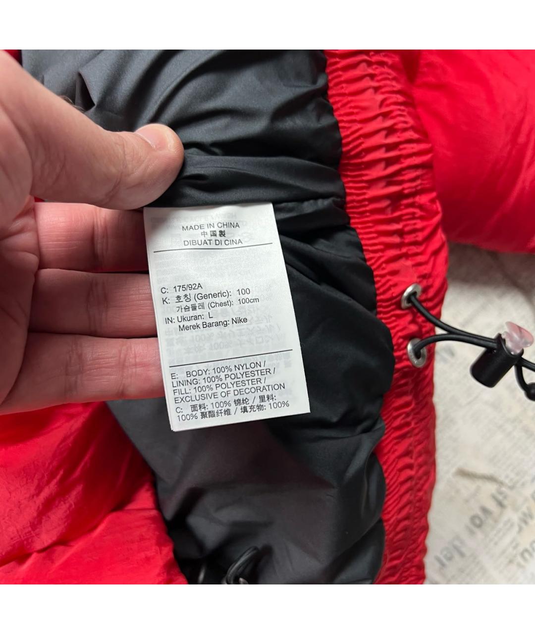 JORDAN Красный пуховик, фото 4