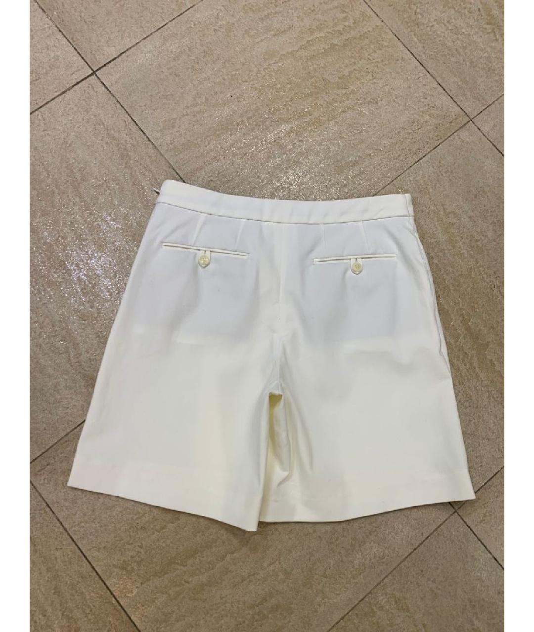 LORO PIANA Белые хлопковые шорты, фото 4