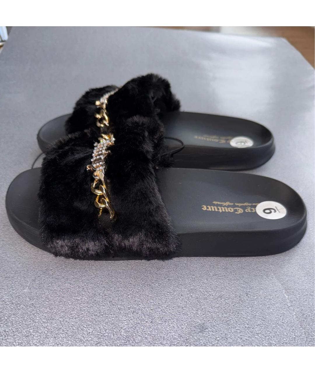 JUICY COUTURE Черные шлепанцы, фото 9