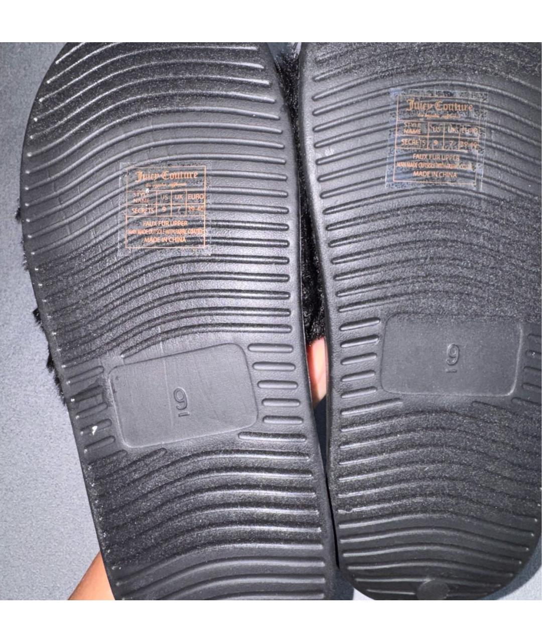 JUICY COUTURE Черные шлепанцы, фото 8