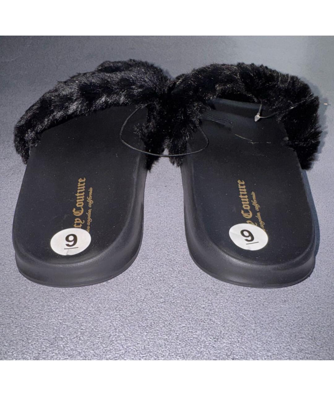 JUICY COUTURE Черные шлепанцы, фото 4
