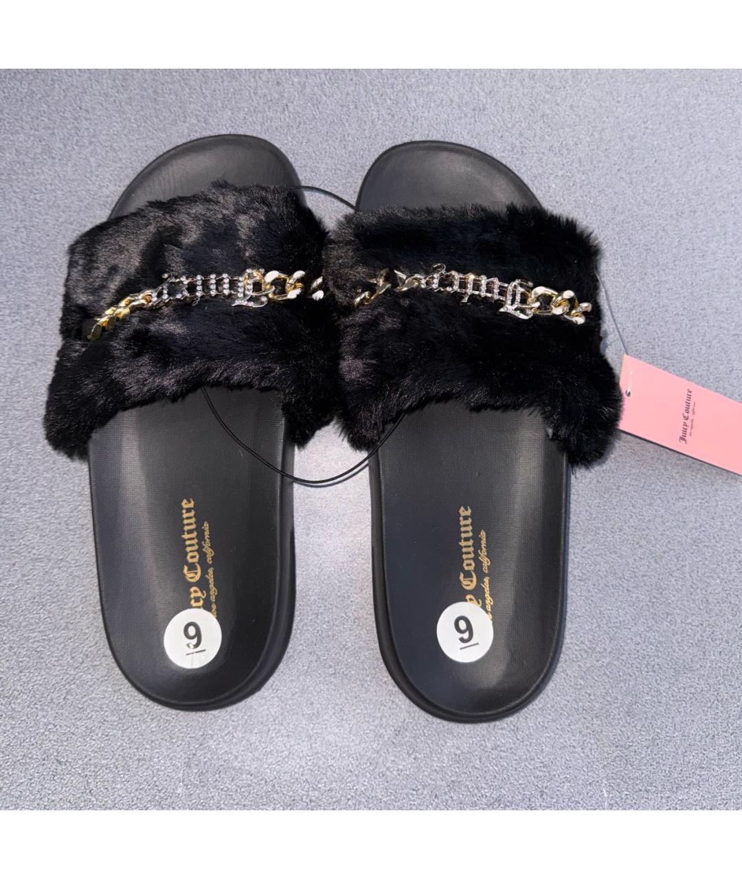 JUICY COUTURE Черные шлепанцы, фото 3