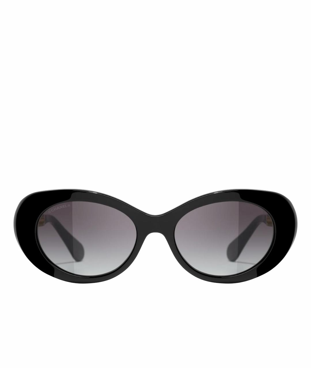 CHANEL Черные пластиковые солнцезащитные очки, фото 1