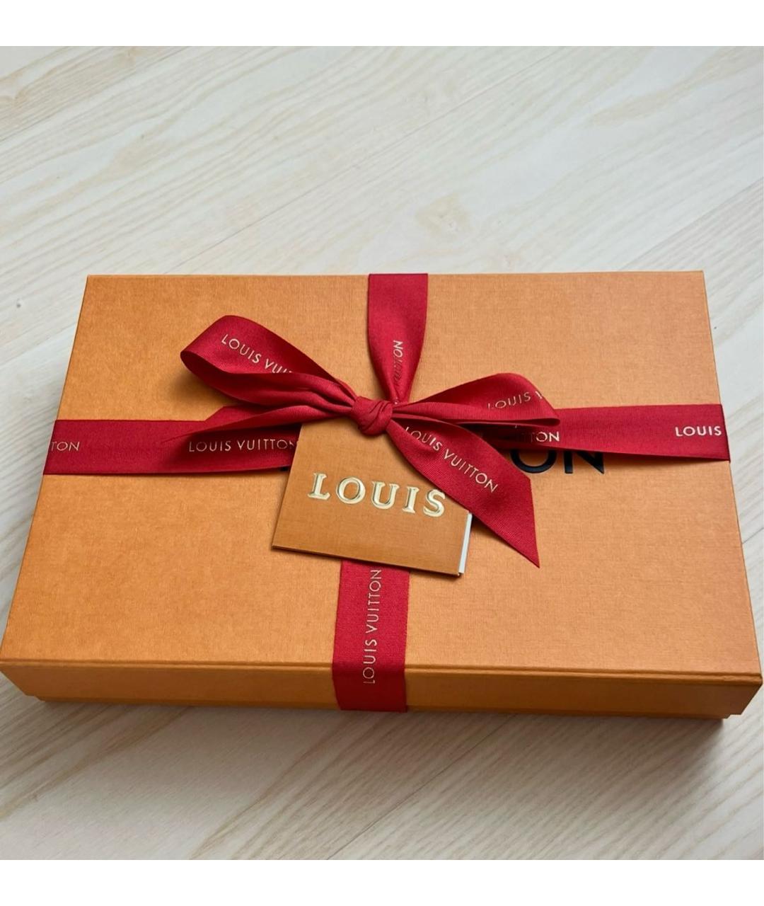 LOUIS VUITTON Бежевый шелковый платок, фото 4