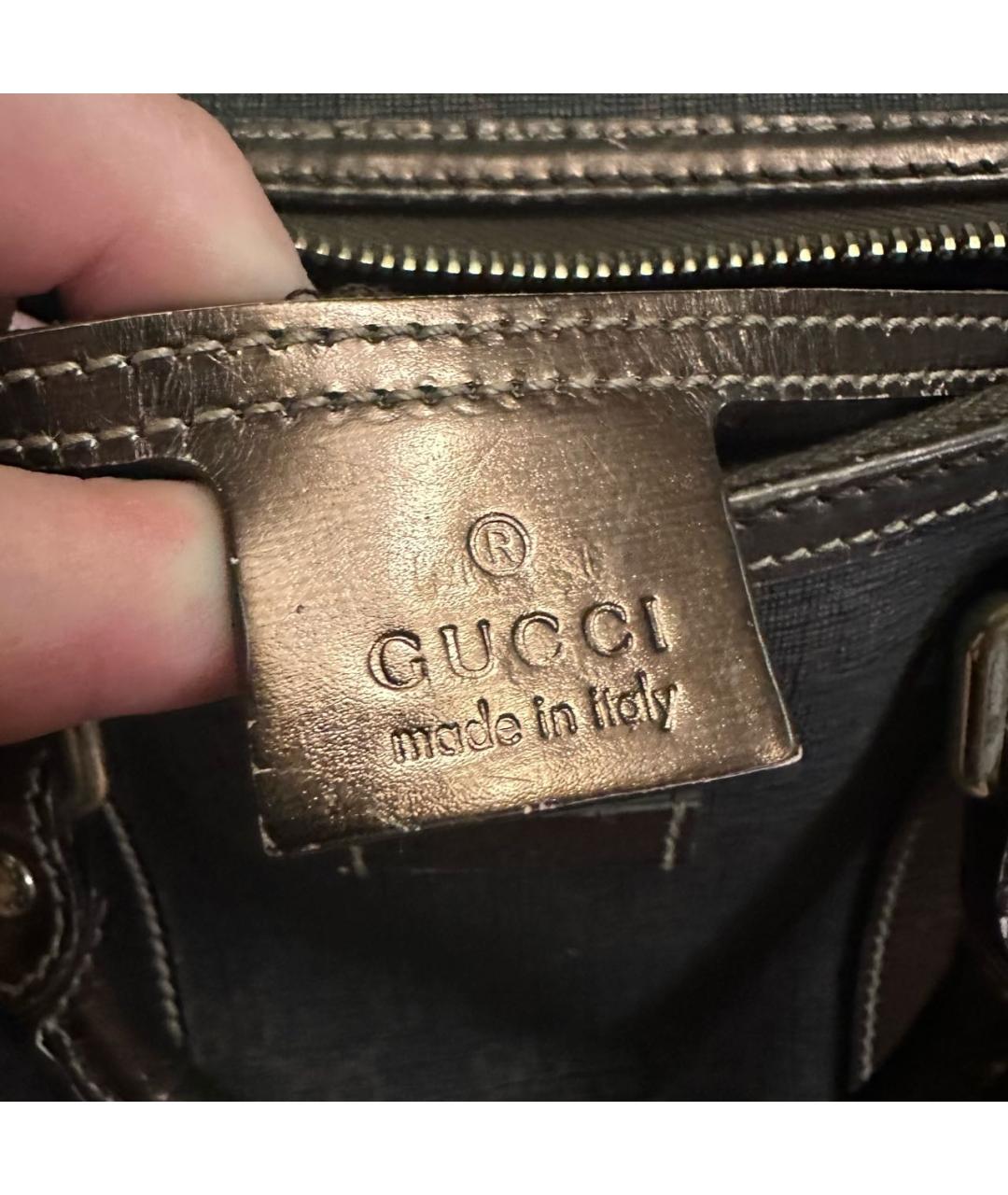 GUCCI Антрацитовая кожаная дорожная/спортивная сумка, фото 7