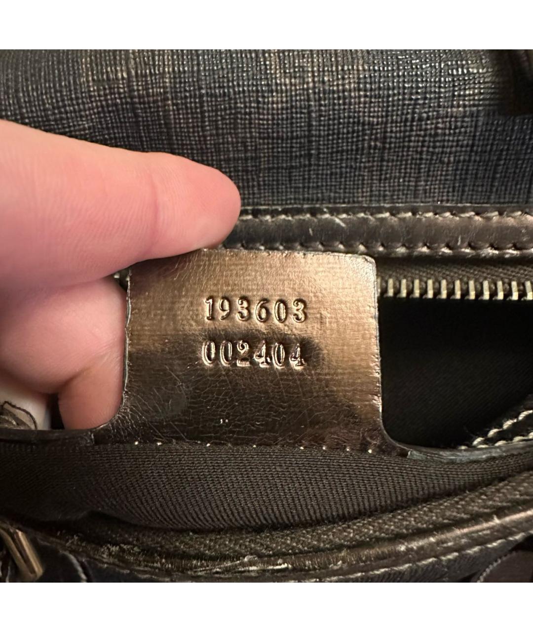 GUCCI Антрацитовая кожаная дорожная/спортивная сумка, фото 8