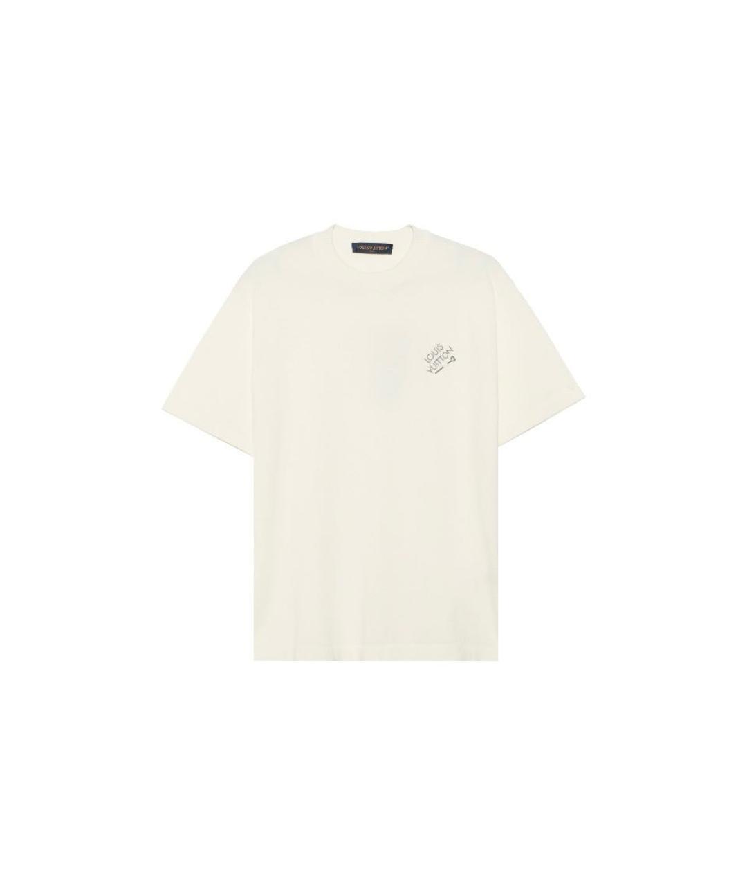 LOUIS VUITTON Белая хлопковая футболка, фото 8