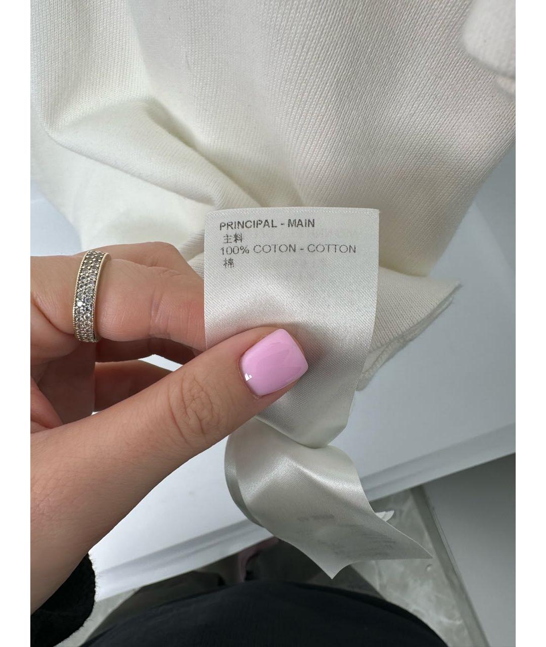 LOUIS VUITTON Белая хлопковая футболка, фото 6