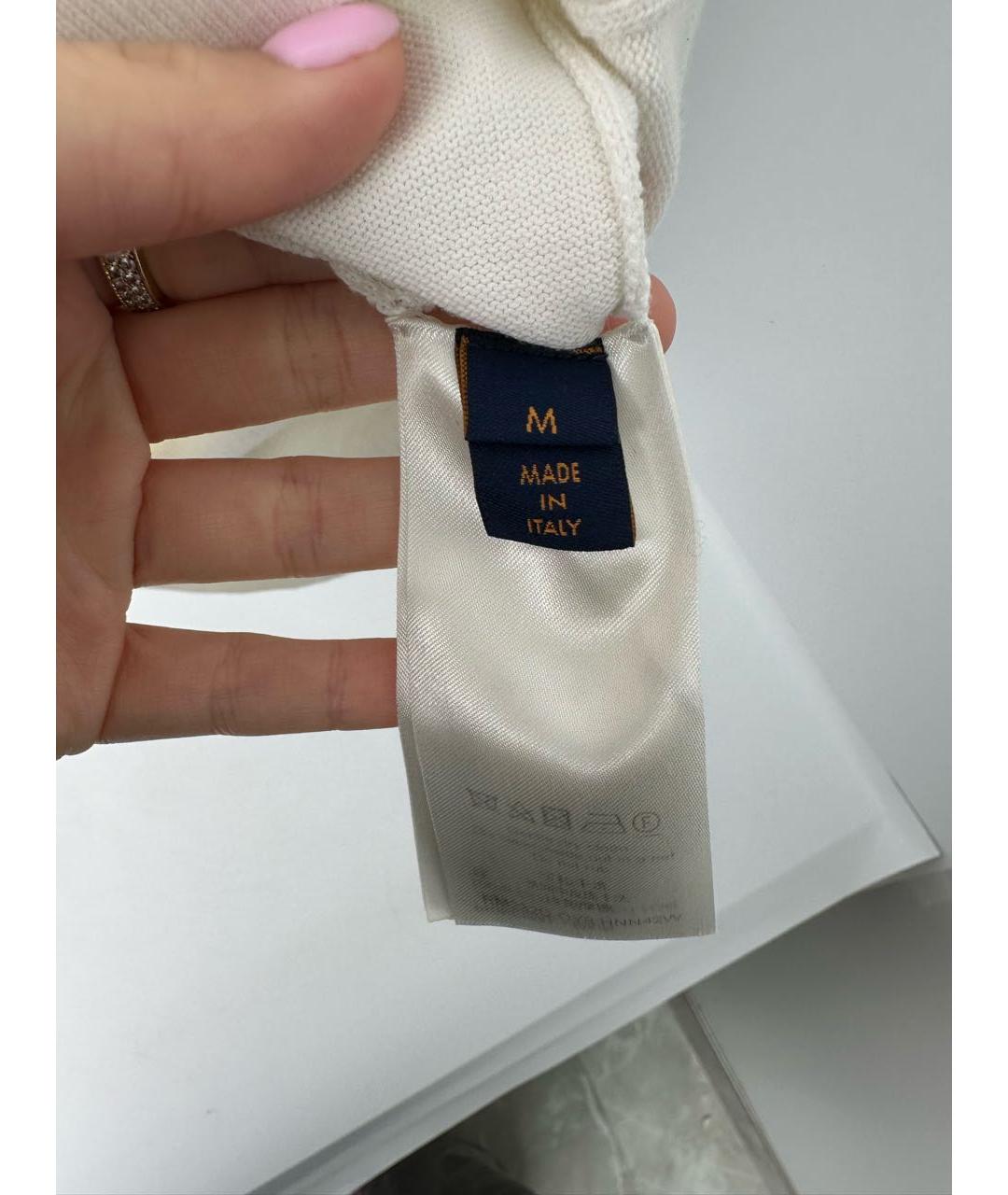 LOUIS VUITTON Белая хлопковая футболка, фото 5