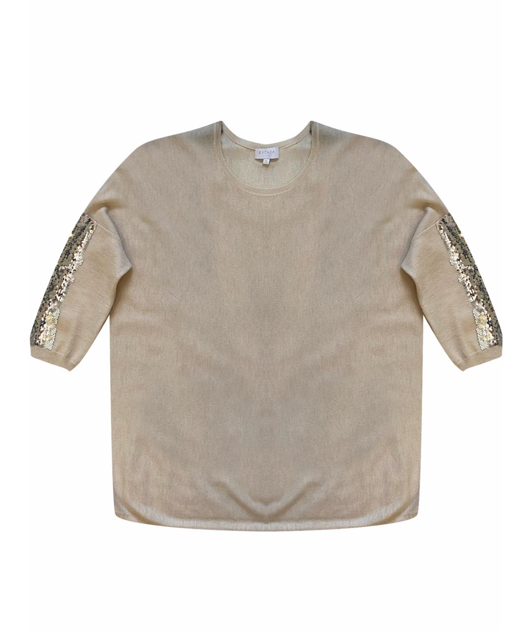 ESCADA Бежевый шерстяной джемпер / свитер, фото 1