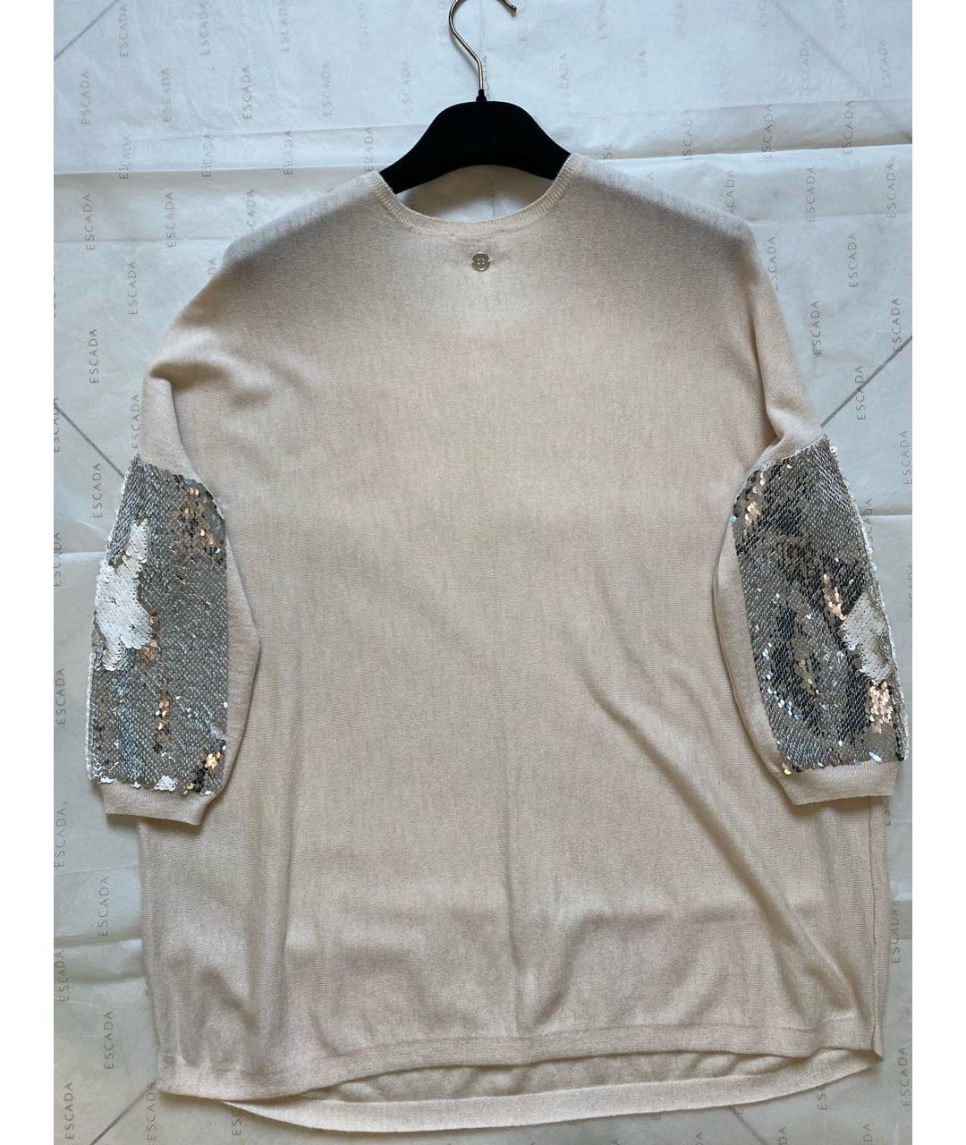 ESCADA Бежевый шерстяной джемпер / свитер, фото 4