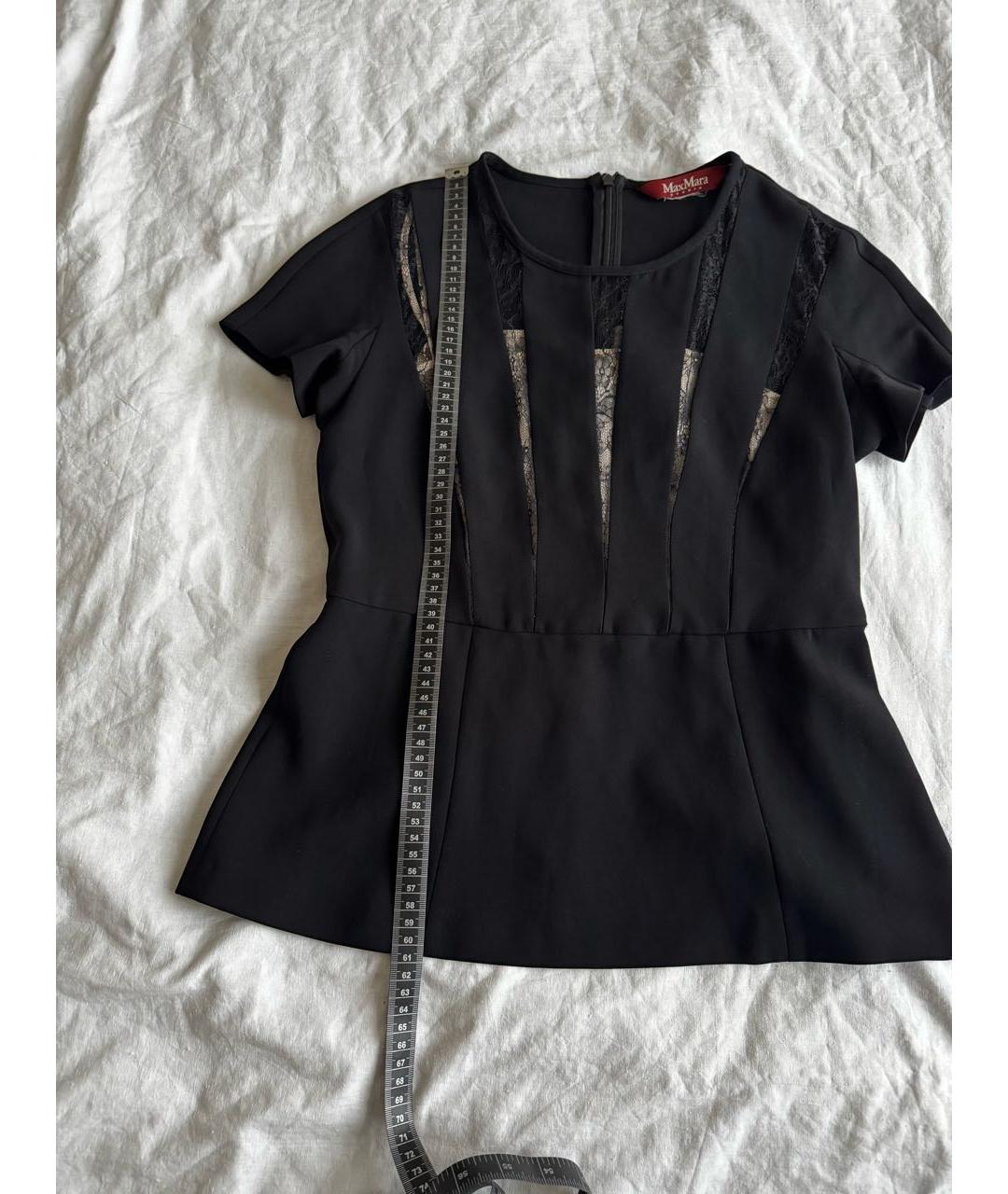 MAX MARA STUDIO Черная вискозная блузы, фото 7