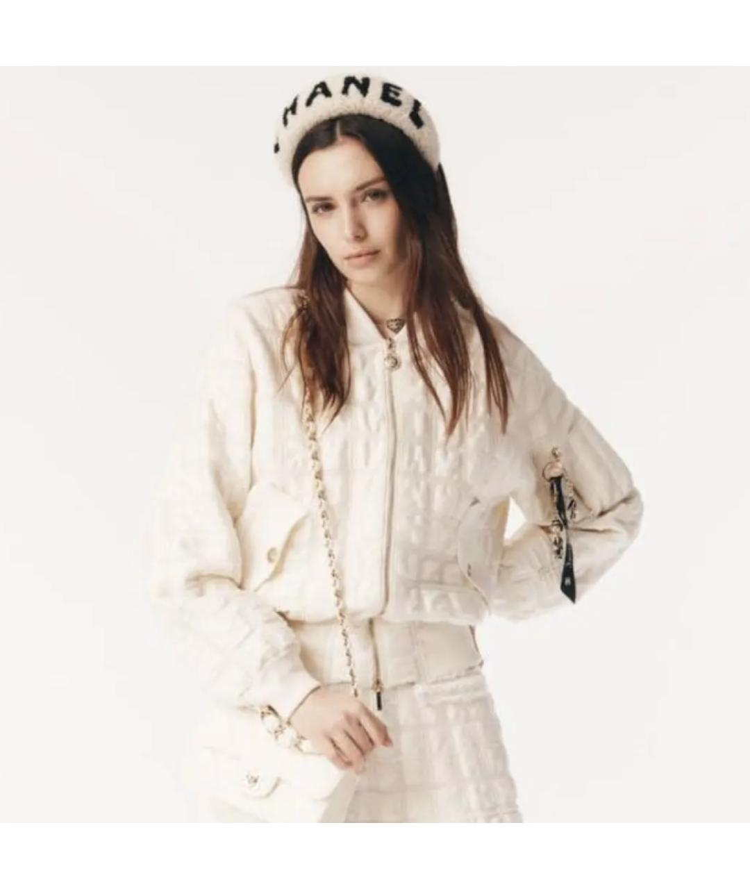 CHANEL Белый ободок, фото 3