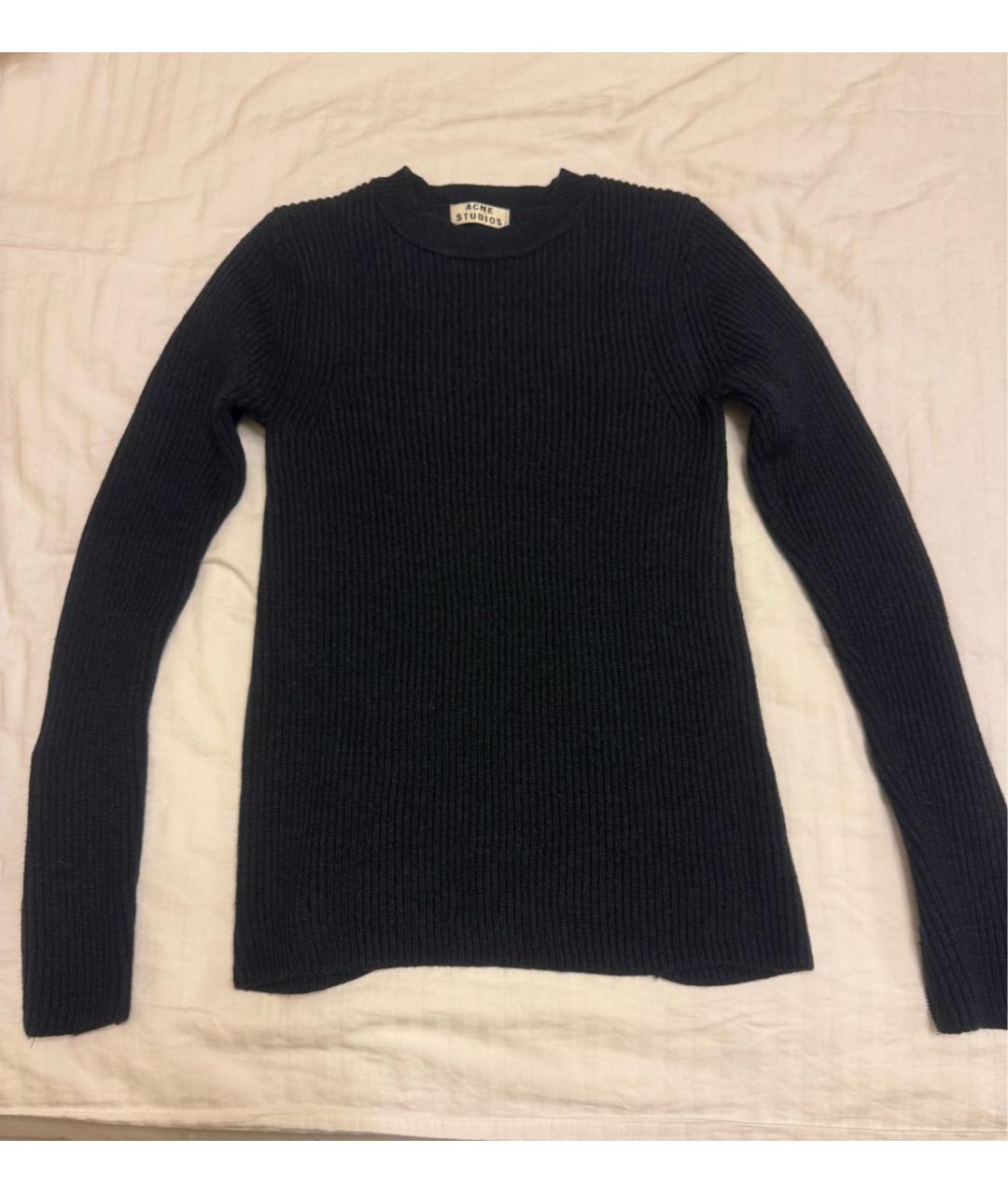 ACNE STUDIOS Темно-синий шерстяной джемпер / свитер, фото 7