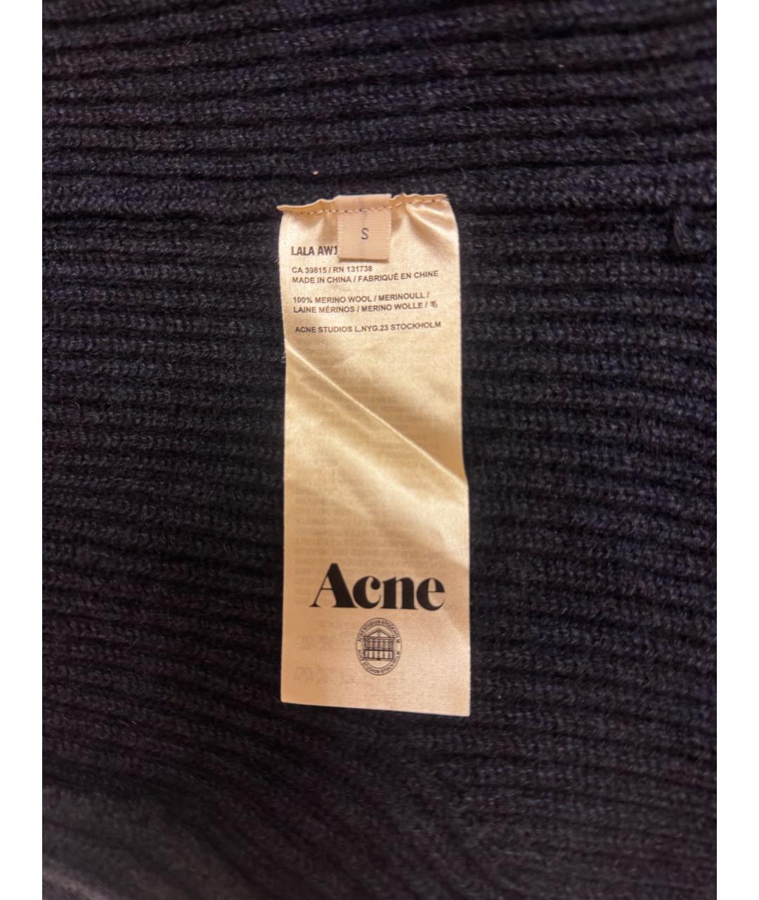 ACNE STUDIOS Темно-синий шерстяной джемпер / свитер, фото 5