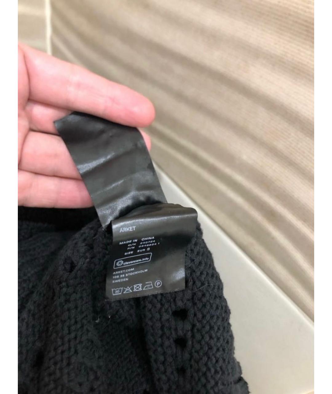 ARKET Черный хлопковый джемпер / свитер, фото 5