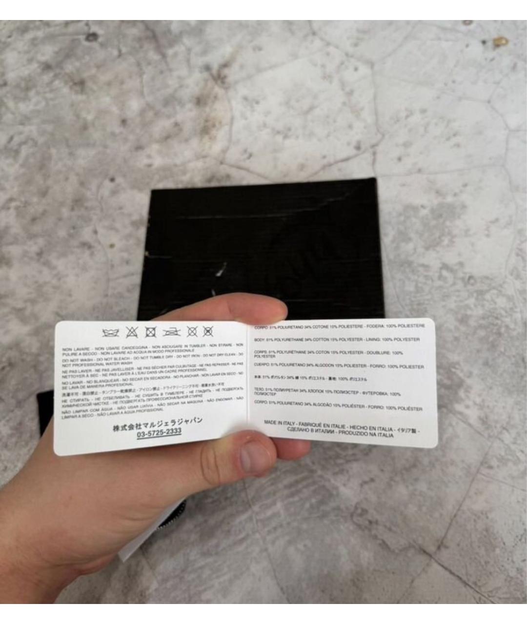 MAISON MARGIELA Черный кожаный кошелек, фото 6