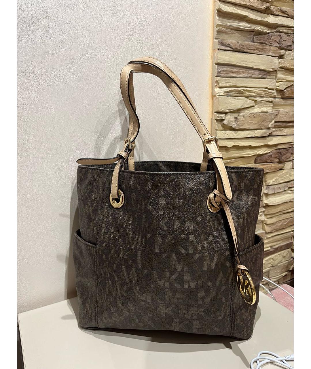 MICHAEL KORS Коричневая сумка тоут, фото 5