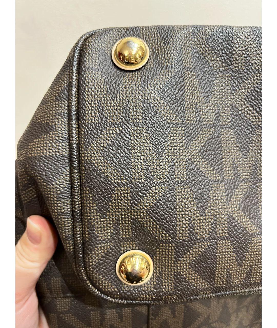 MICHAEL KORS Коричневая сумка тоут, фото 3