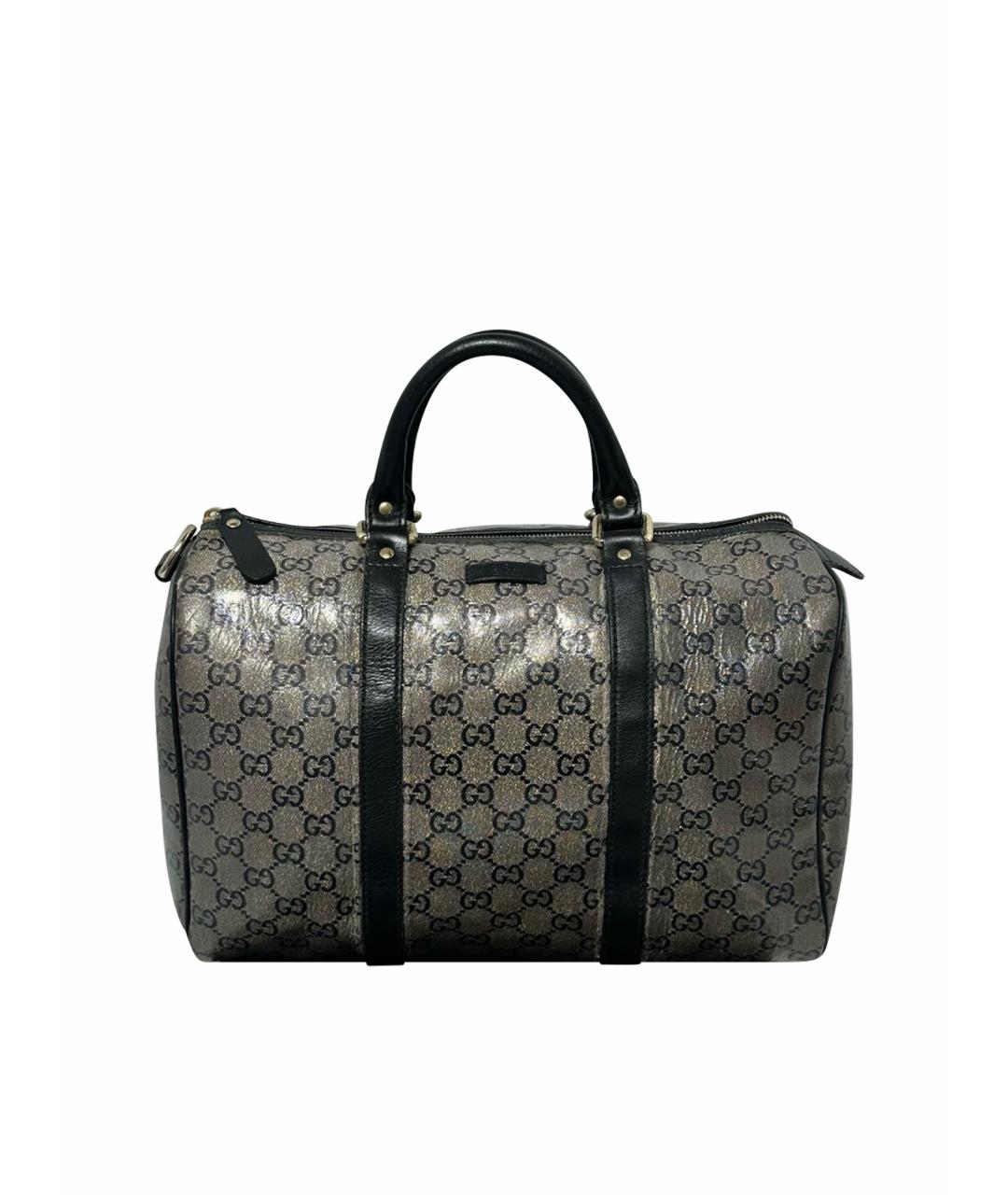 GUCCI Темно-синяя хлопковая дорожная/спортивная сумка, фото 1