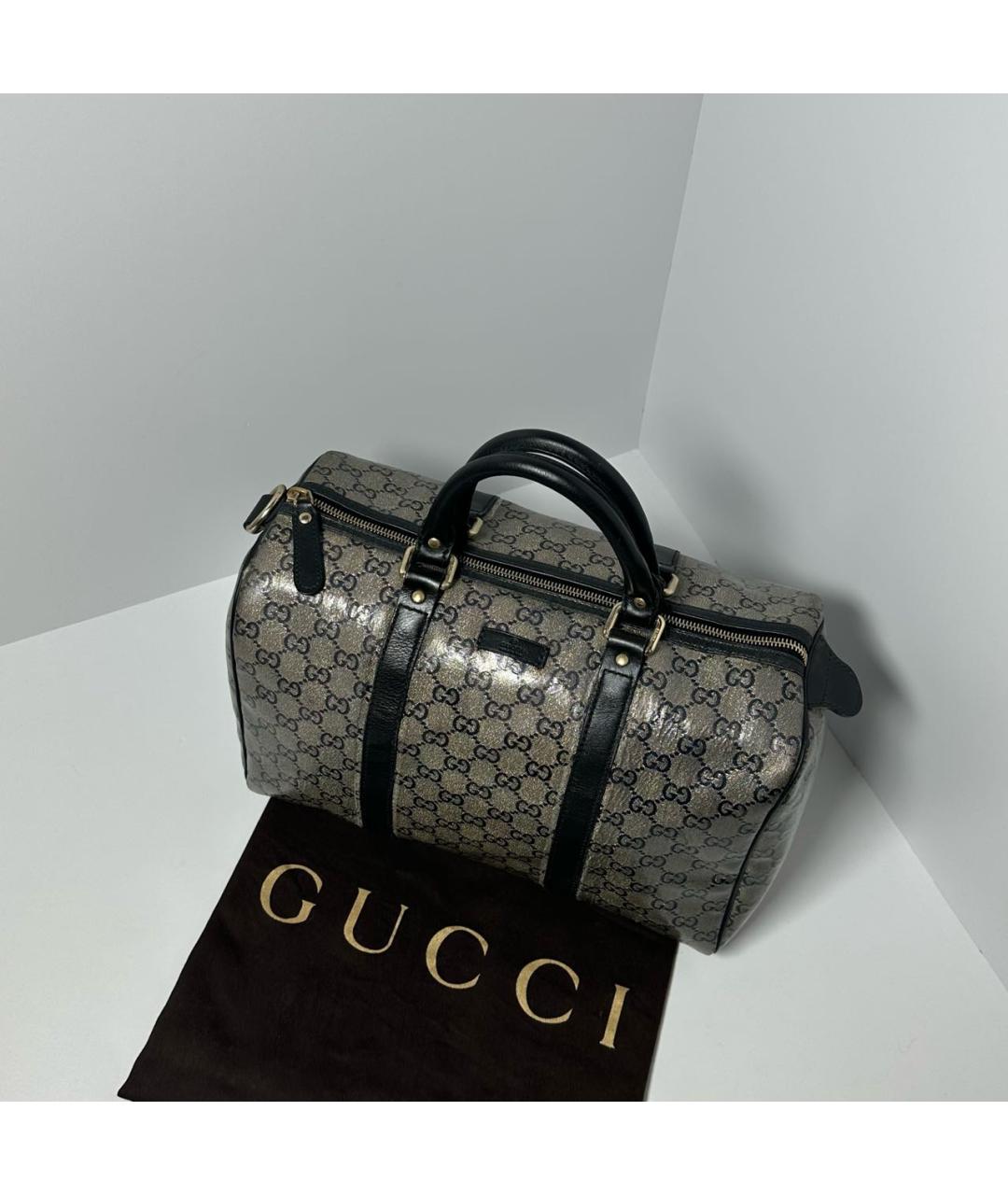 GUCCI Темно-синяя хлопковая дорожная/спортивная сумка, фото 2