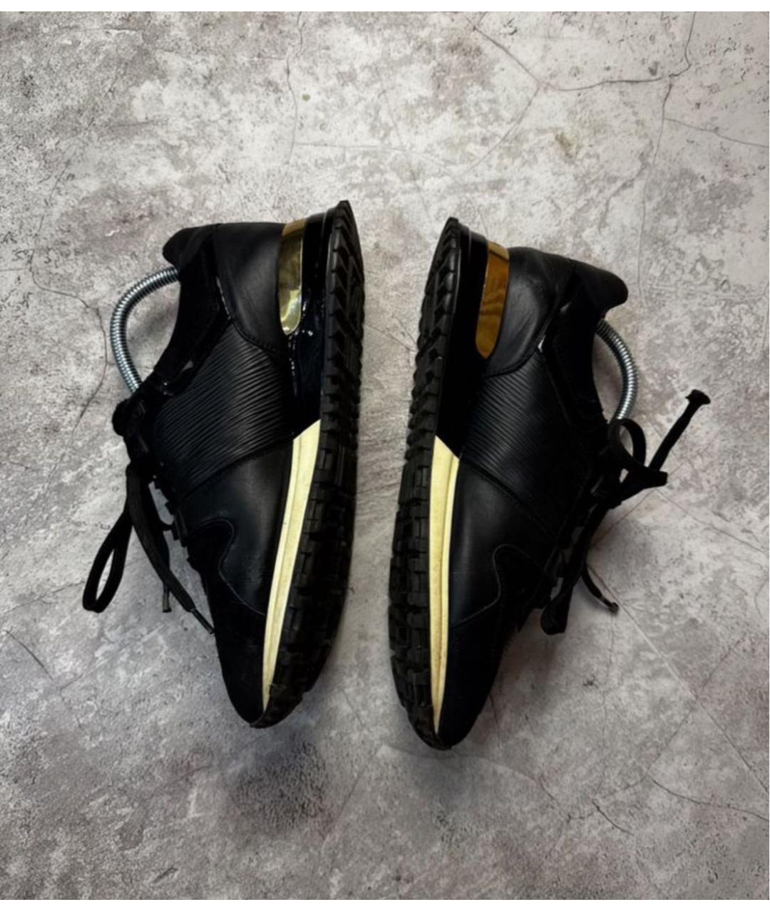 LOUIS VUITTON Черные кожаные кроссовки, фото 3