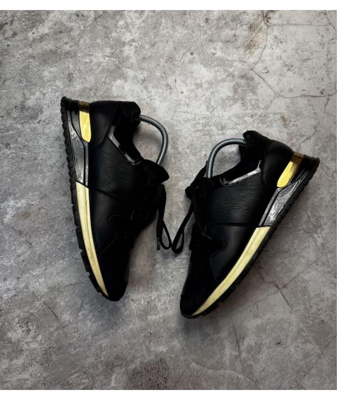 LOUIS VUITTON Черные кожаные кроссовки, фото 2