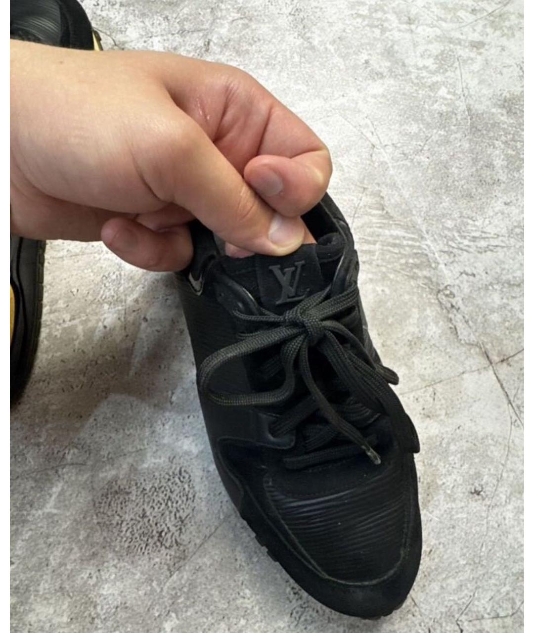 LOUIS VUITTON Черные кожаные кроссовки, фото 6