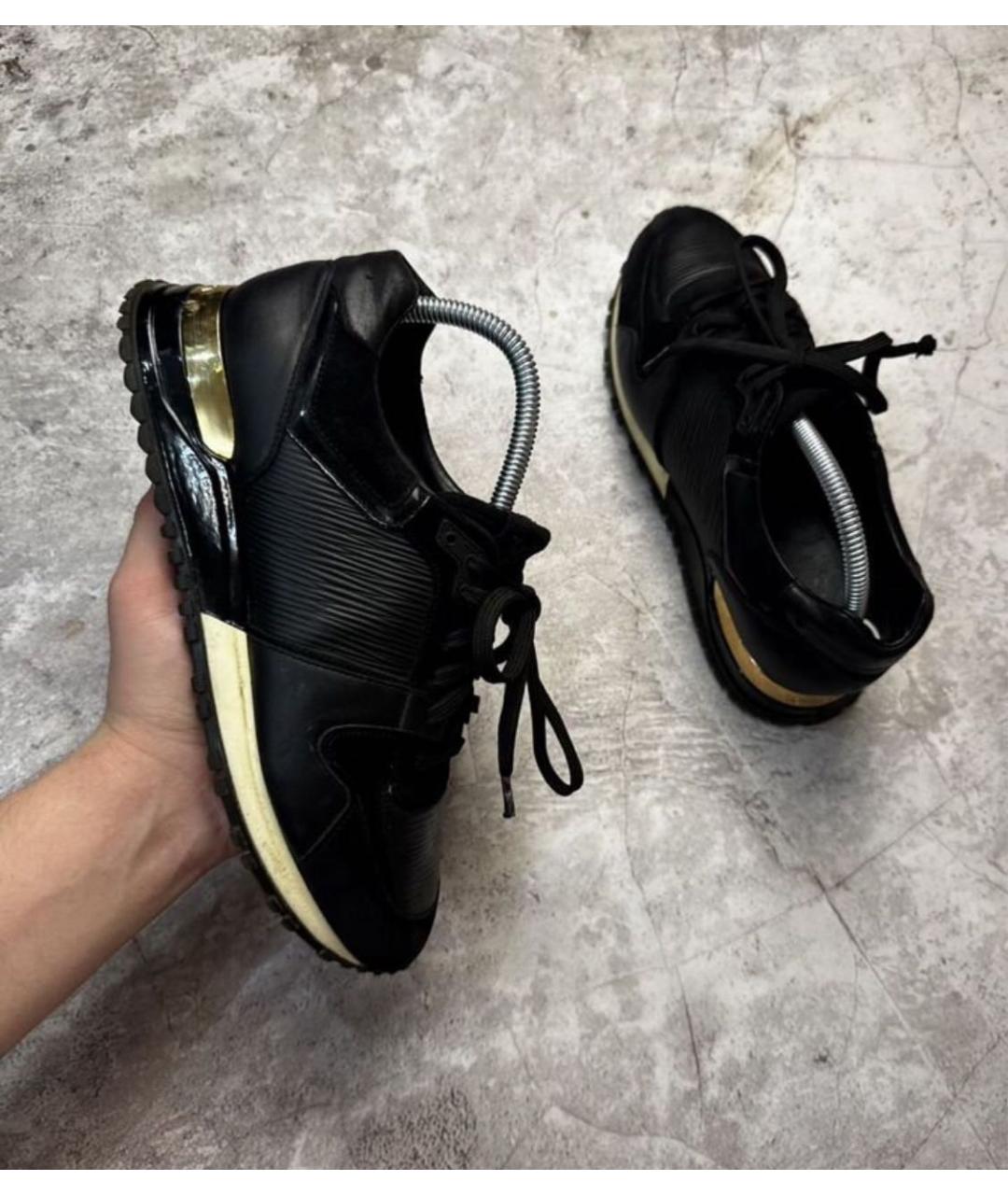 LOUIS VUITTON Черные кожаные кроссовки, фото 8