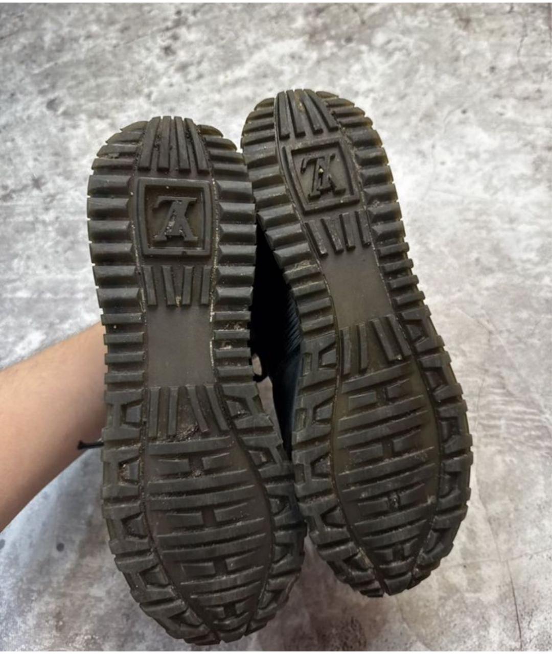 LOUIS VUITTON Черные кожаные кроссовки, фото 5