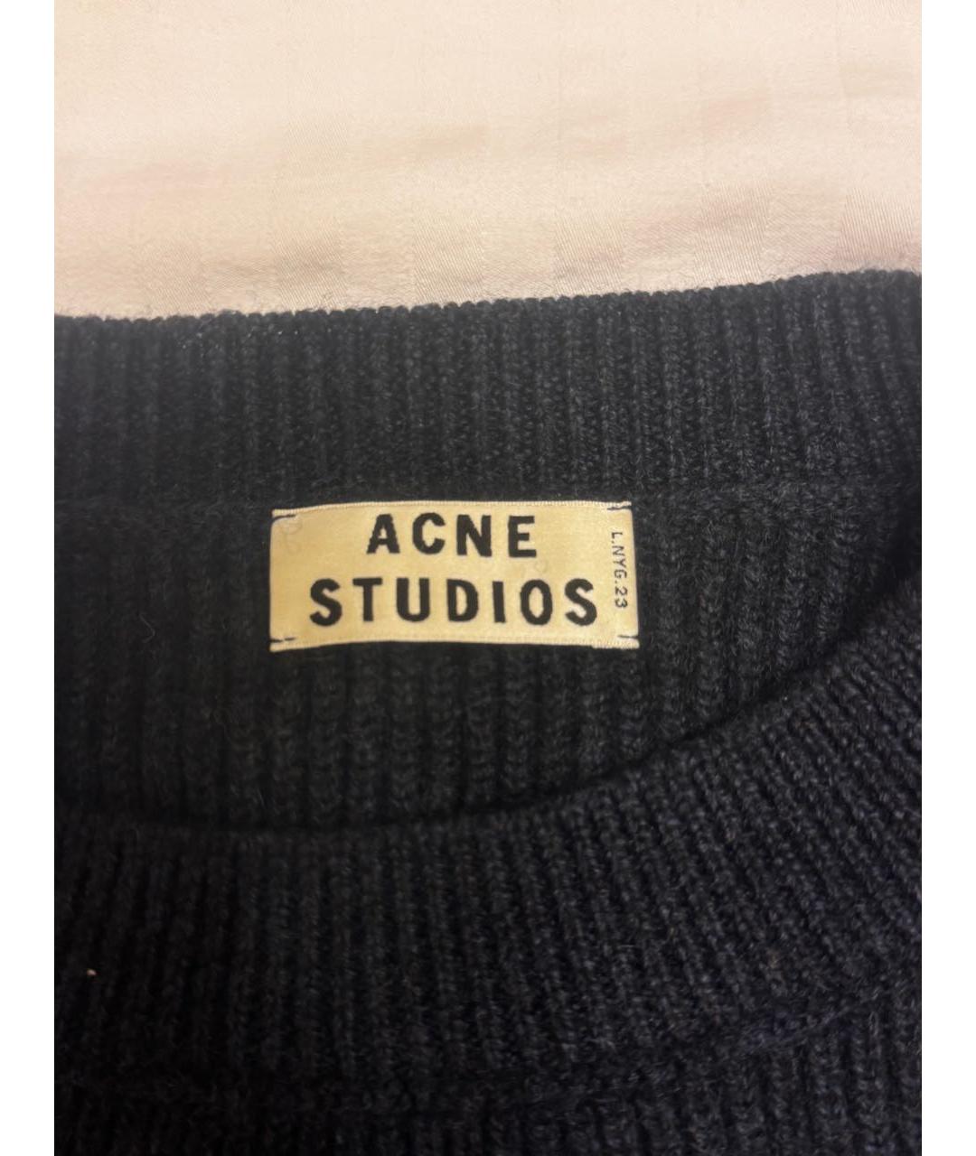 ACNE STUDIOS Темно-синий шерстяной джемпер / свитер, фото 3