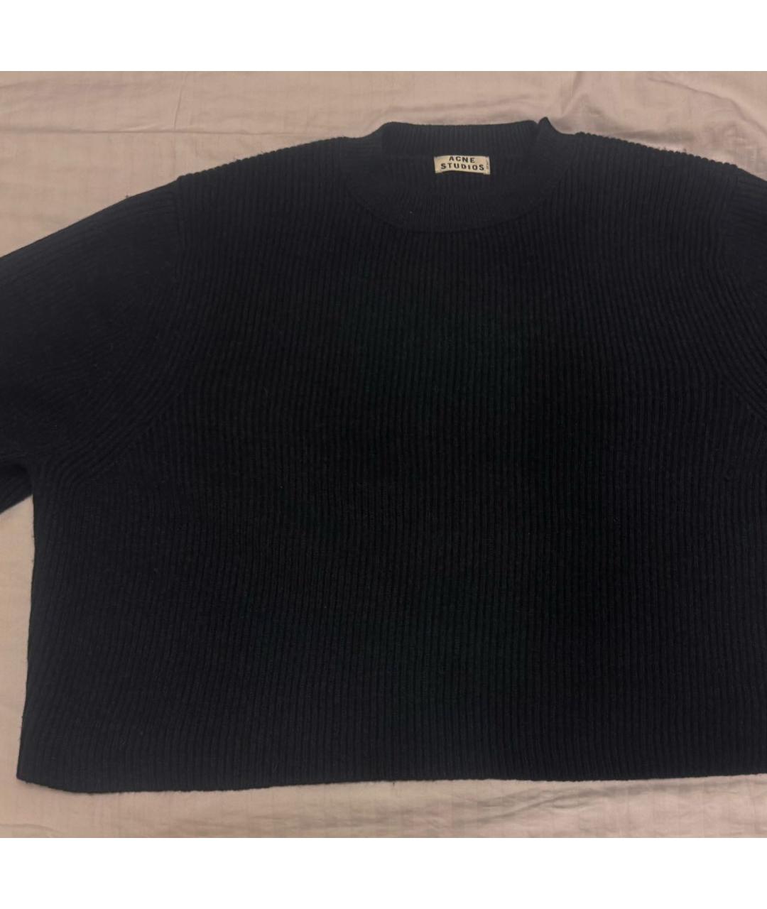ACNE STUDIOS Темно-синий шерстяной джемпер / свитер, фото 4