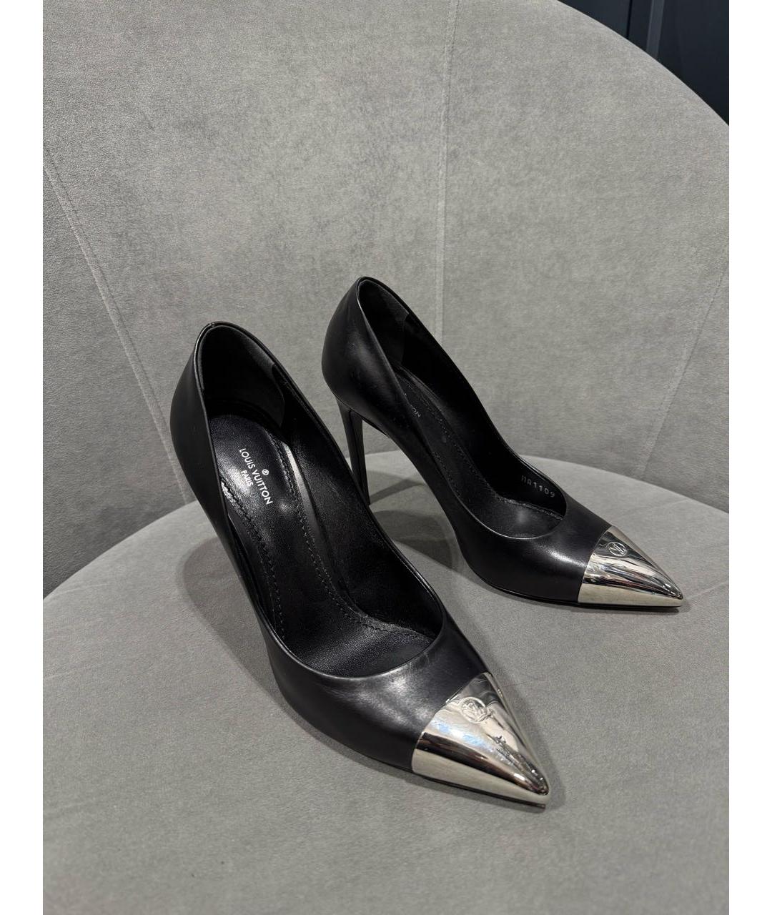 LOUIS VUITTON Черные кожаные туфли, фото 2