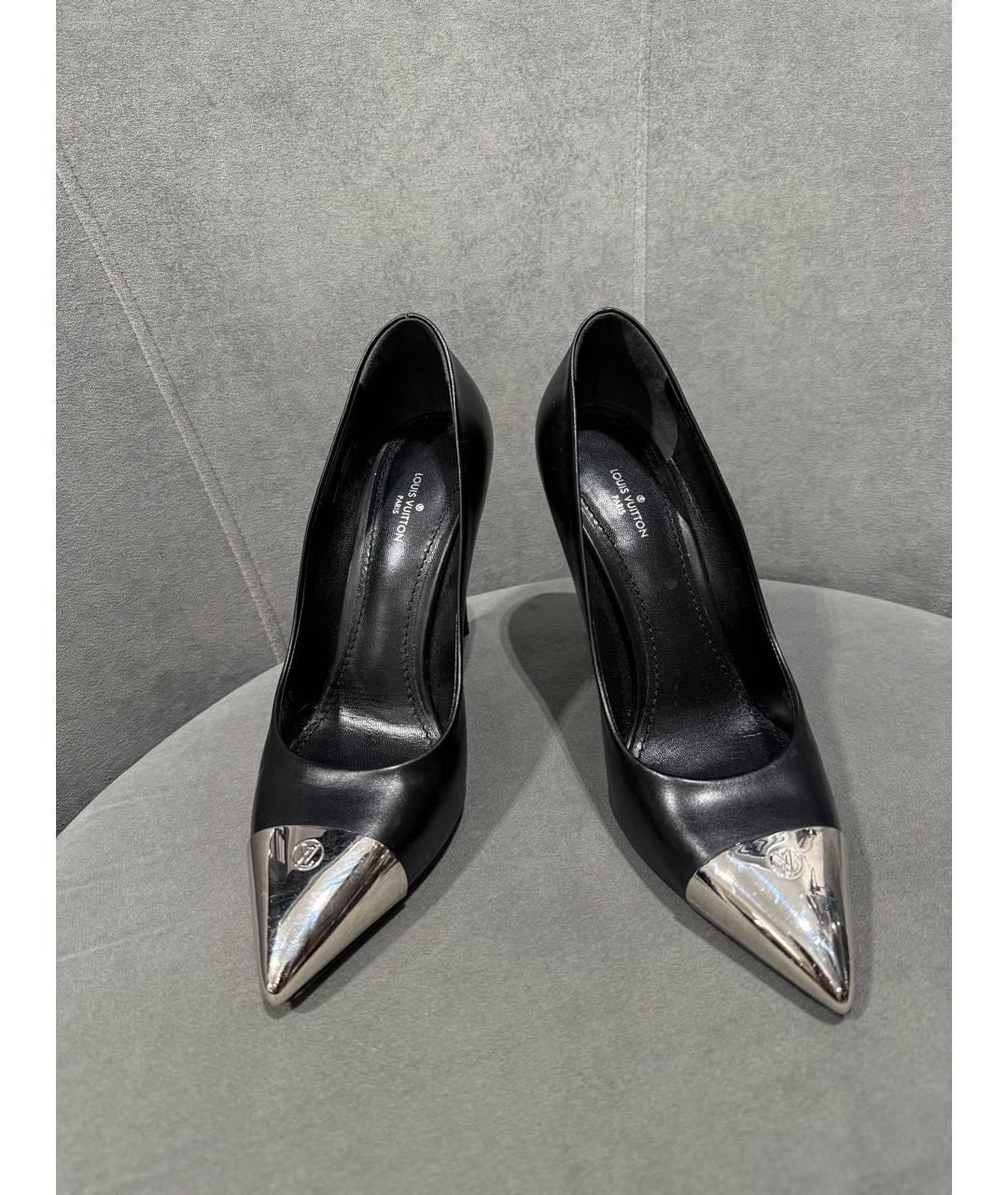 LOUIS VUITTON Черные кожаные туфли, фото 6