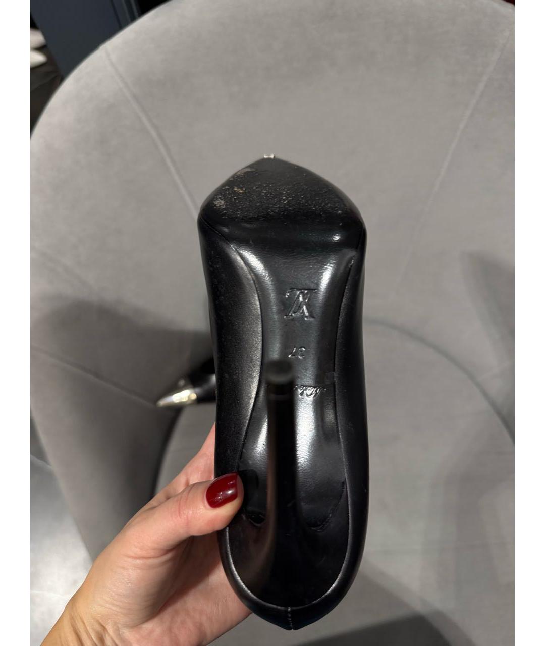 LOUIS VUITTON Черные кожаные туфли, фото 5
