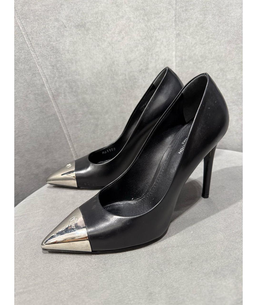 LOUIS VUITTON Черные кожаные туфли, фото 4