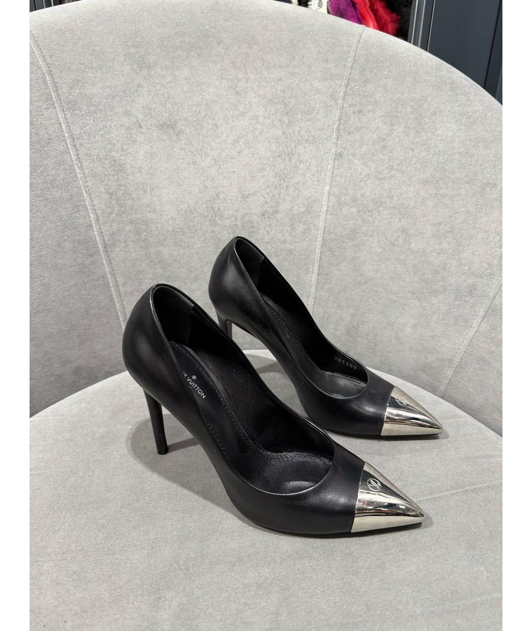 LOUIS VUITTON Черные кожаные туфли, фото 3