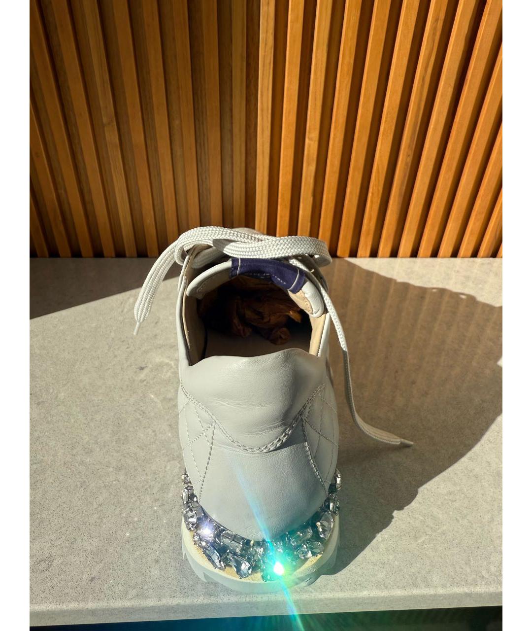 LE SILLA Серые кожаные кроссовки, фото 6